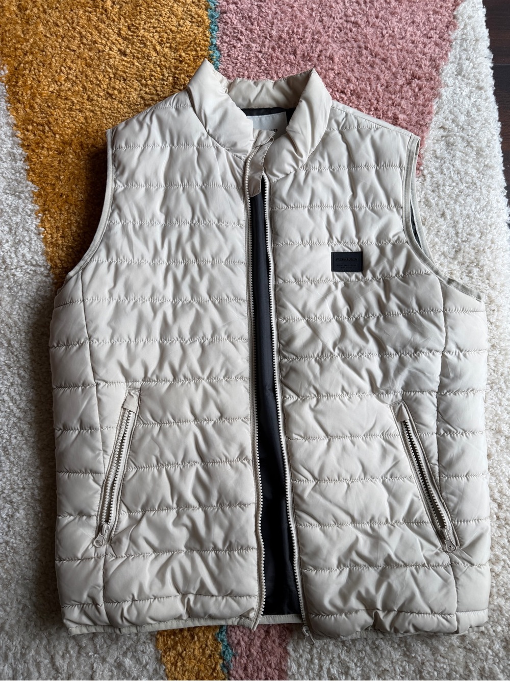 Jack & Jones Quilted Light Cream Vest